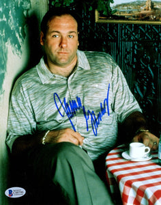 James Gandolfini Signed Autographed "The Sopranos" Glossy 8x10 Photo (Beckett COA)