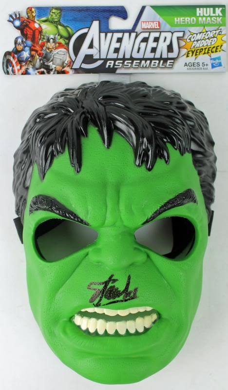 Stan Lee Signed Autographed Incredible Hulk Avengers Mask (PSA/DNA COA & Stan Lee Holo)