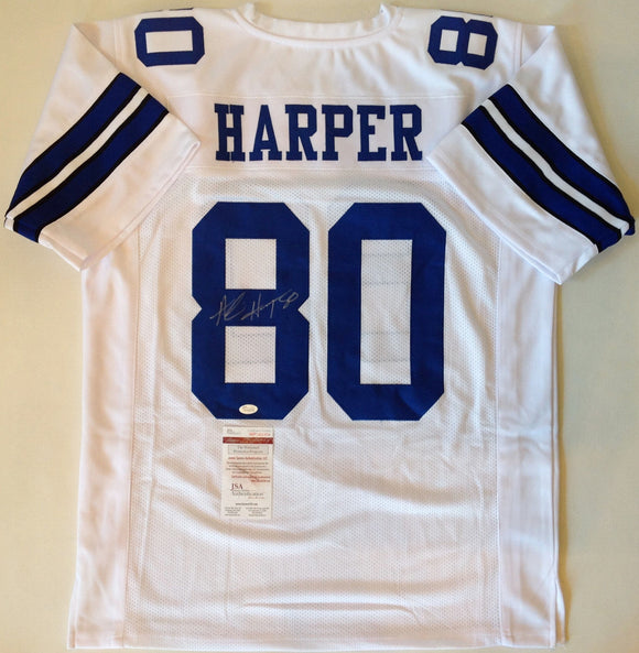 Alvin Harper Signed Autographed Dallas Cowboys Football Jersey (JSA COA)