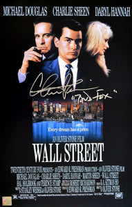 Charlie Sheen Signed Autographed "Wall Street" 11x17 Movie Poster (ASI COA)