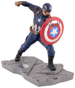 Stan Lee Signed Autographed Captain America Mini Resin Statue (Stan Lee Holo)