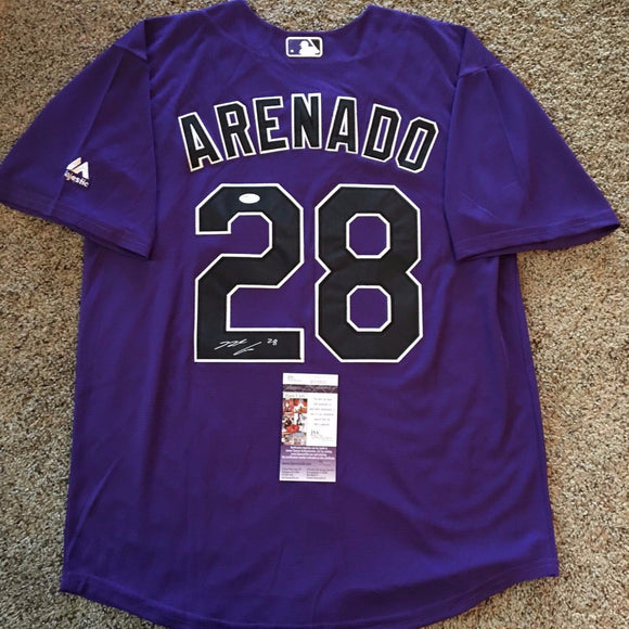Nolan Arenado Signed Autographed Colorado Rockies Baseball Jersey (JSA COA)