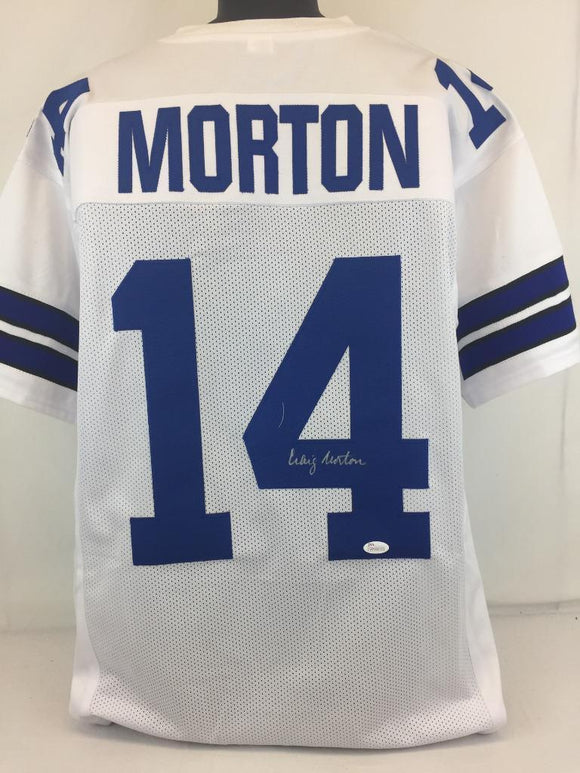 Craig Morton Signed Autographed Dallas Cowboys Football Jersey (JSA COA)