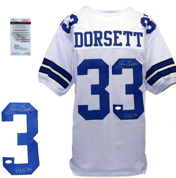 Tony Dorsett Signed Autographed Dallas Cowboys Football Jersey (JSA COA)