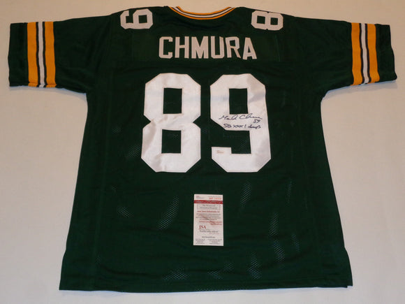Mark Chmura Signed Autographed Green Bay Packers Football Jersey (JSA COA)