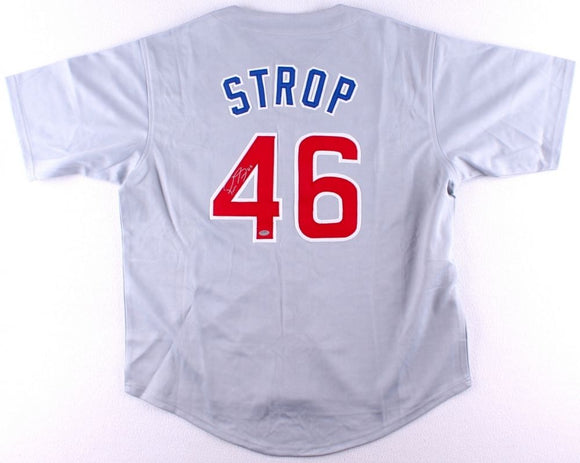 Pedro Strop Signed Autographed Chicago Cubs Baseball Jersey (Schwartz COA)