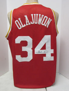 Hakeem Olajuwon Signed Autographed Houston Rockets Basketball Jersey (JSA COA)