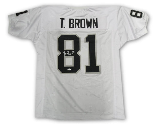 Tim Brown Signed Autographed Oakland Raiders Football Jersey (JSA COA)