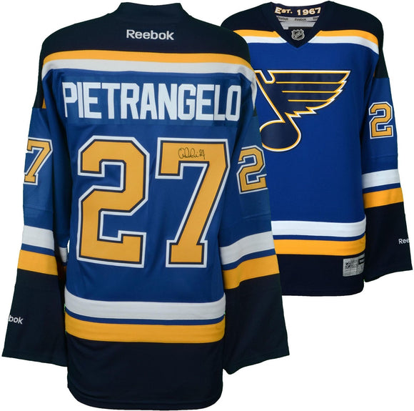 Alex Pietrangelo Signed Autographed St. Louis Blues Hockey Jersey (Fanatics COA)