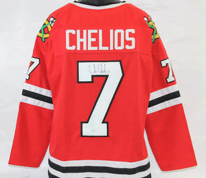 Chris Chelios Signed Autographed Chicago Blackhawks Hockey Jersey (JSA COA)