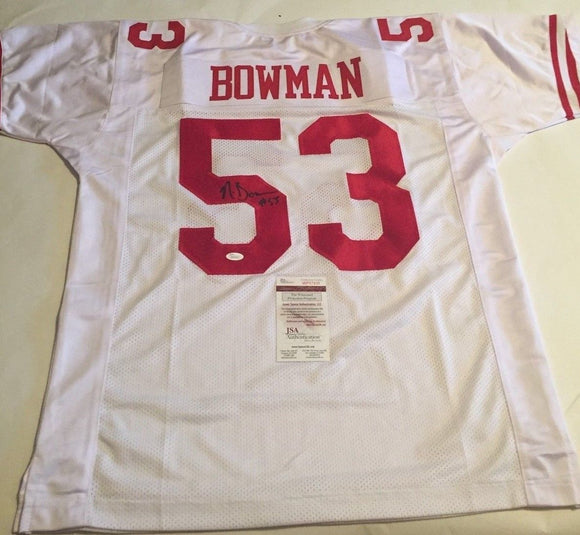 NaVorro Bowman Signed Autographed San Francisco 49ers Football Jersey (JSA COA)