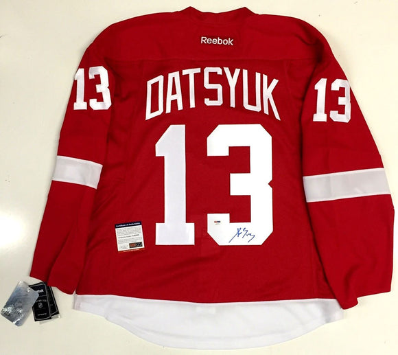 Pavel Datsyuk Signed Autographed Detroit Red Wings Hockey Jersey (PSA/DNA COA)