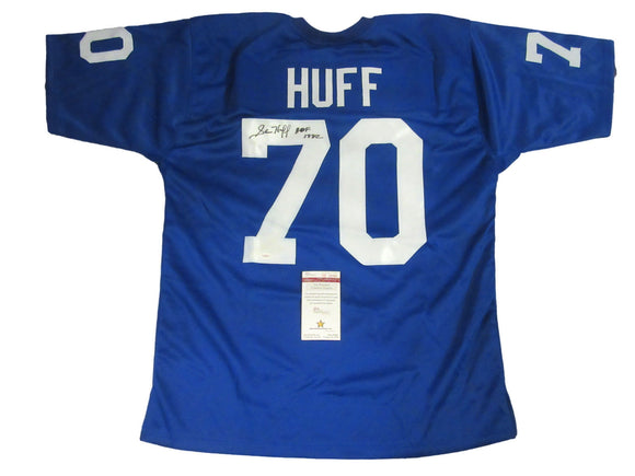 Sam Huff Signed Autographed New York Giants Football Jersey (JSA COA)