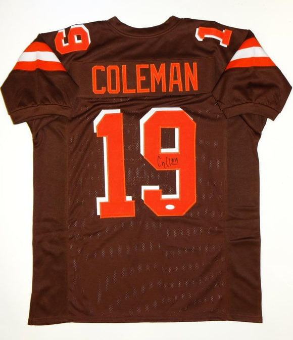 Corey Coleman Signed Autographed Cleveland Browns Football Jersey (JSA COA)