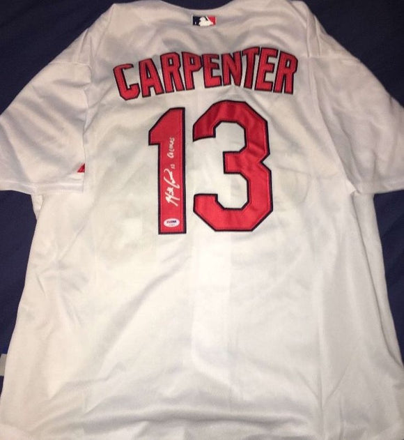 Matt Carpenter Signed Autographed St. Louis Cardinals Baseball Jersey (PSA/DNA COA)