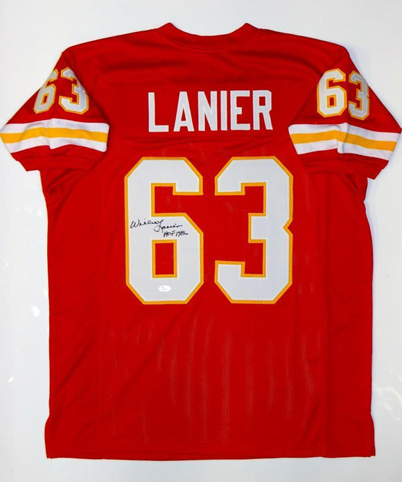 Willie Lanier Signed Autographed Kansas City Chiefs Football Jersey (JSA COA)