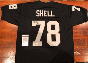 Art Shell Signed Autographed Oakland Raiders Football Jersey (JSA COA)