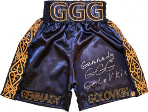 Gennady "GGG" Golovkin Signed Autographed Navy Boxing Trunks (ASI COA)