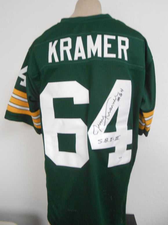 Jerry Kramer Signed Autographed Green Bay Packers Jersey (JSA COA)