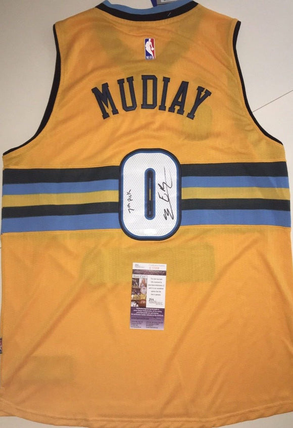 Emmanuel Mudiay Signed Autographed Denver Nuggets Basketball Jersey (JSA COA)