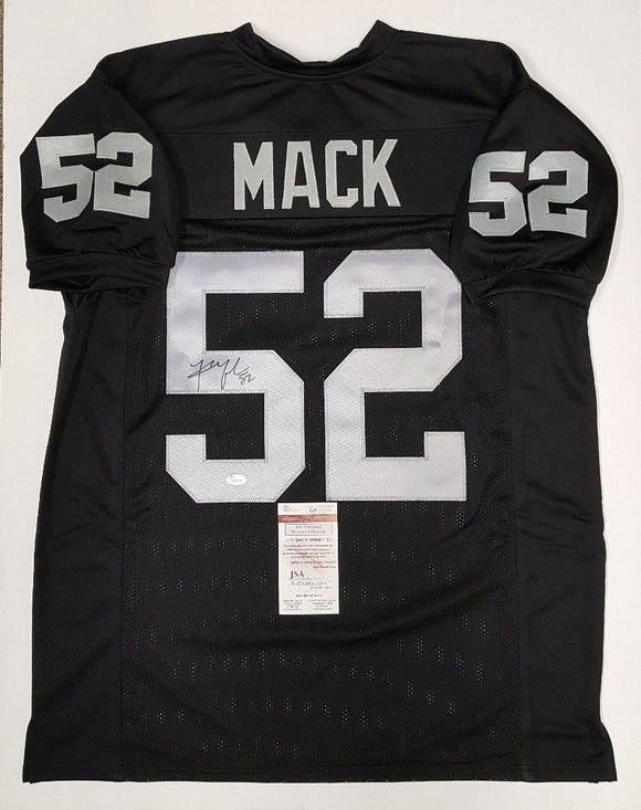 Khalil Mack Signed Autographed Oakland Raiders Football Jersey (JSA COA)