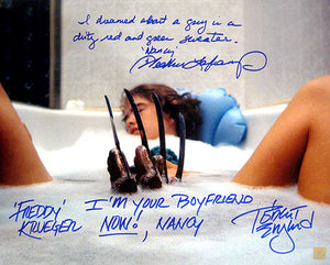 Robert Englund & Heather Langenkamp Signed Autographed "Nightmare on Elm Street" Glossy 16x20 Photo (ASI COA)
