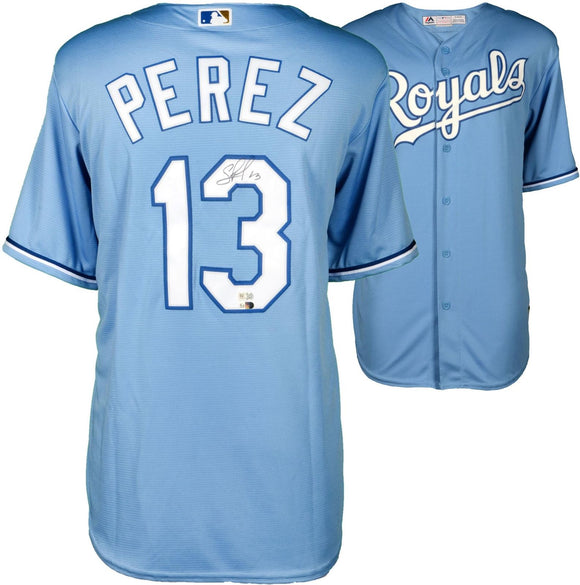 Salvador Perez Signed Autographed Kansas City Royals Baseball Jersey (MLB Authenticated)