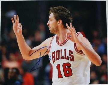 Pau Gasol Signed Autographed Glossy 11x14 Photo Chicago Bulls (SA COA)