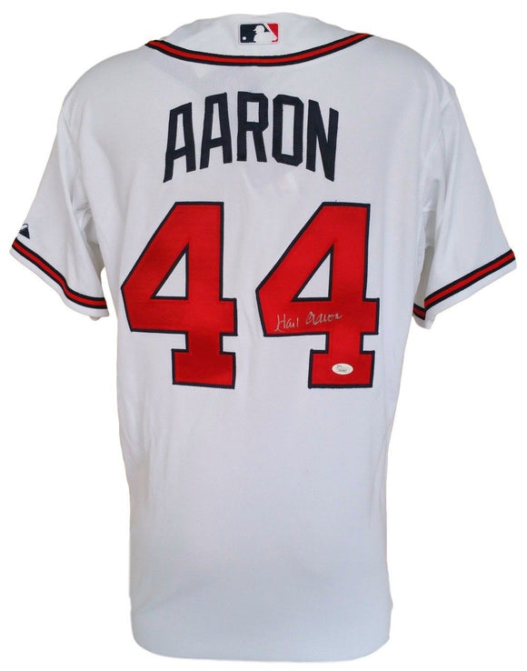Hank Aaron Signed Autographed Atlanta Braves Baseball Jersey (JSA COA)