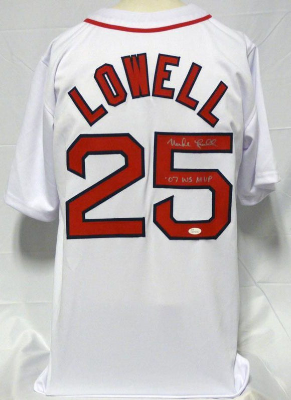Mike Lowell Signed Autographed Boston Red Sox Baseball Jersey (JSA COA)