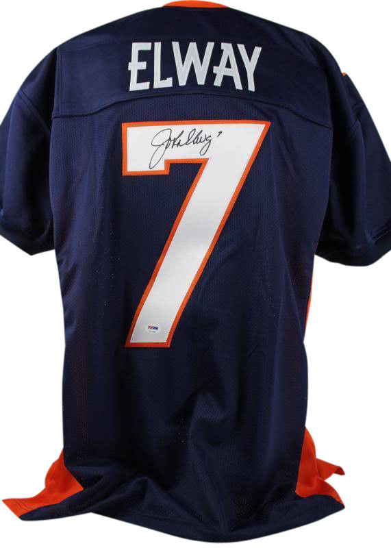 John Elway Signed Autographed Denver Broncos Football Jersey (PSA/DNA COA)