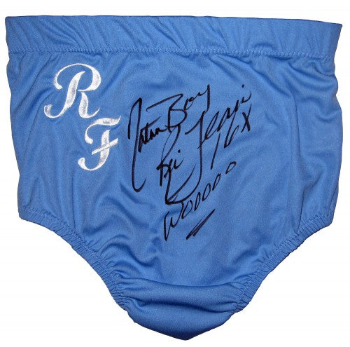Ric Flair Signed Autographed Blue Wrestling Trunks (ASI COA)