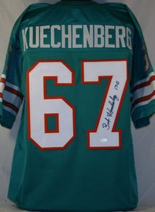 Bob Kuechenberg Signed Autographed Miami Dolphins Football Jersey (JSA COA)