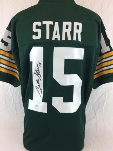 Bart Starr Signed Autographed Green Bay Packers Football Jersey (JSA COA)