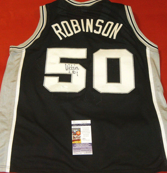 David Robinson Signed Autographed San Antonio Spurs Basketball Jersey (JSA COA)
