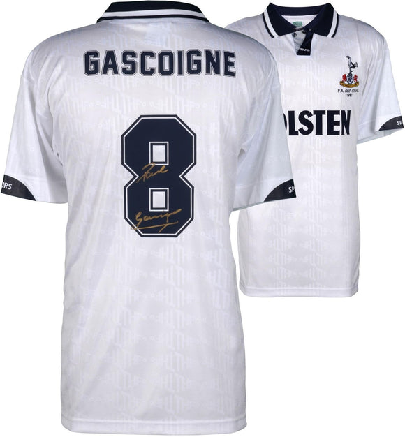 Paul Gascoigne Signed Autographed Tottenham Hotspur Soccer Jersey (Fanatics COA)