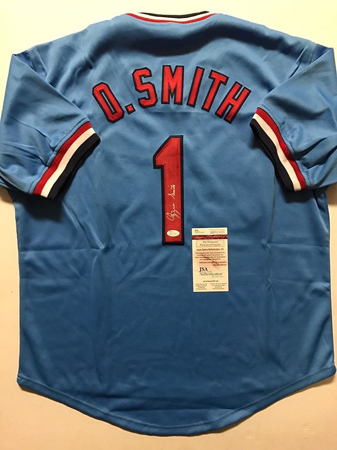 Ozzie Smith Signed Autographed St. Louis Cardinals Baseball Jersey (JS –  Sterling Autographs