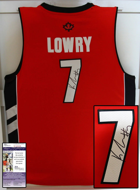 Kyle Lowry Signed Autographed Toronto Raptors Basketball Jersey (JSA COA)