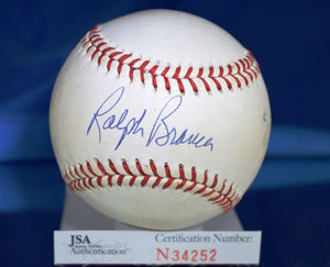 Ralph Branca Signed Autographed Official Major League (OML) Baseball - JSA COA
