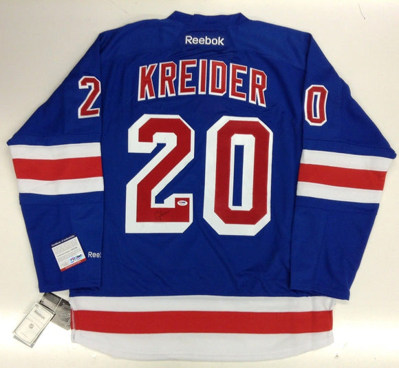 Chris Kreider Signed Autographed New York Rangers Hockey Jersey (PSA/DNA COA)