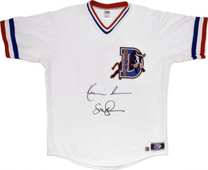 Kevin Costner & Susan Sarandon Signed Autographed "Bull Durham" Baseball Jersey (ASI COA)