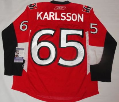 Erik Karlsson Signed Autographed Ottawa Senators Hockey Jersey (JSA COA)