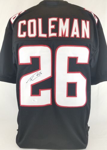 Tevin Coleman Signed Autographed Atlanta Falcons Football Jersey (JSA COA)