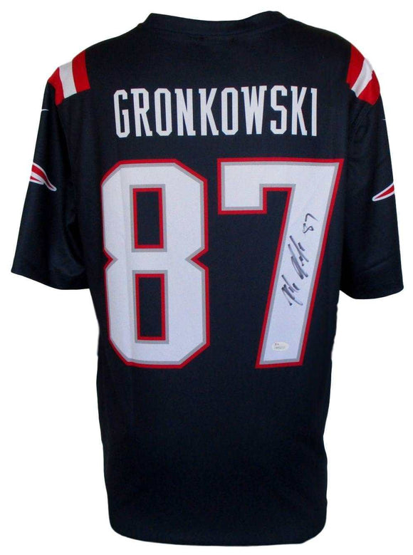 Rob Gronkowski Signed Autographed New England Patriots Football Jersey (JSA COA)
