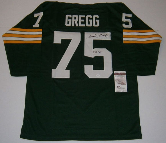 Forrest Gregg Signed Autographed Green Bay Packers Football Jersey (JSA COA)