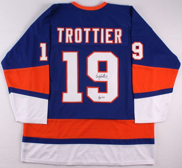 Bryan Trottier Signed Autographed New York Islanders Hockey Jersey (JSA COA)