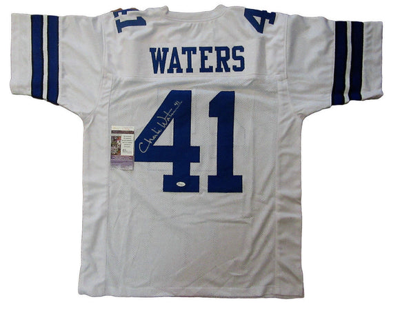Charlie Waters Signed Autographed Dallas Cowboys Football Jersey (JSA COA)