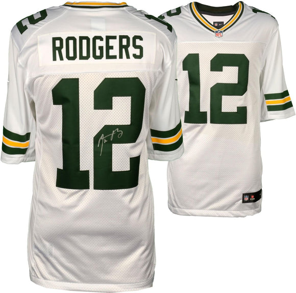 Aaron Rodgers Signed Autographed Green Bay Packers Football Jersey (Fanatics COA)