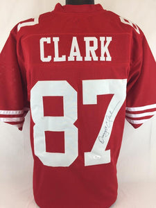 Dwight Clark Signed Autographed San Francisco 49ers Football Jersey (JSA COA)