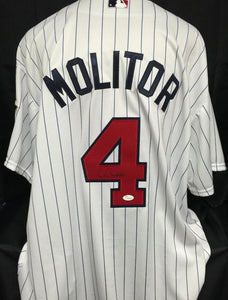 Paul Molitor Signed Autographed Minnesota Twins Baseball Jersey (JSA COA)